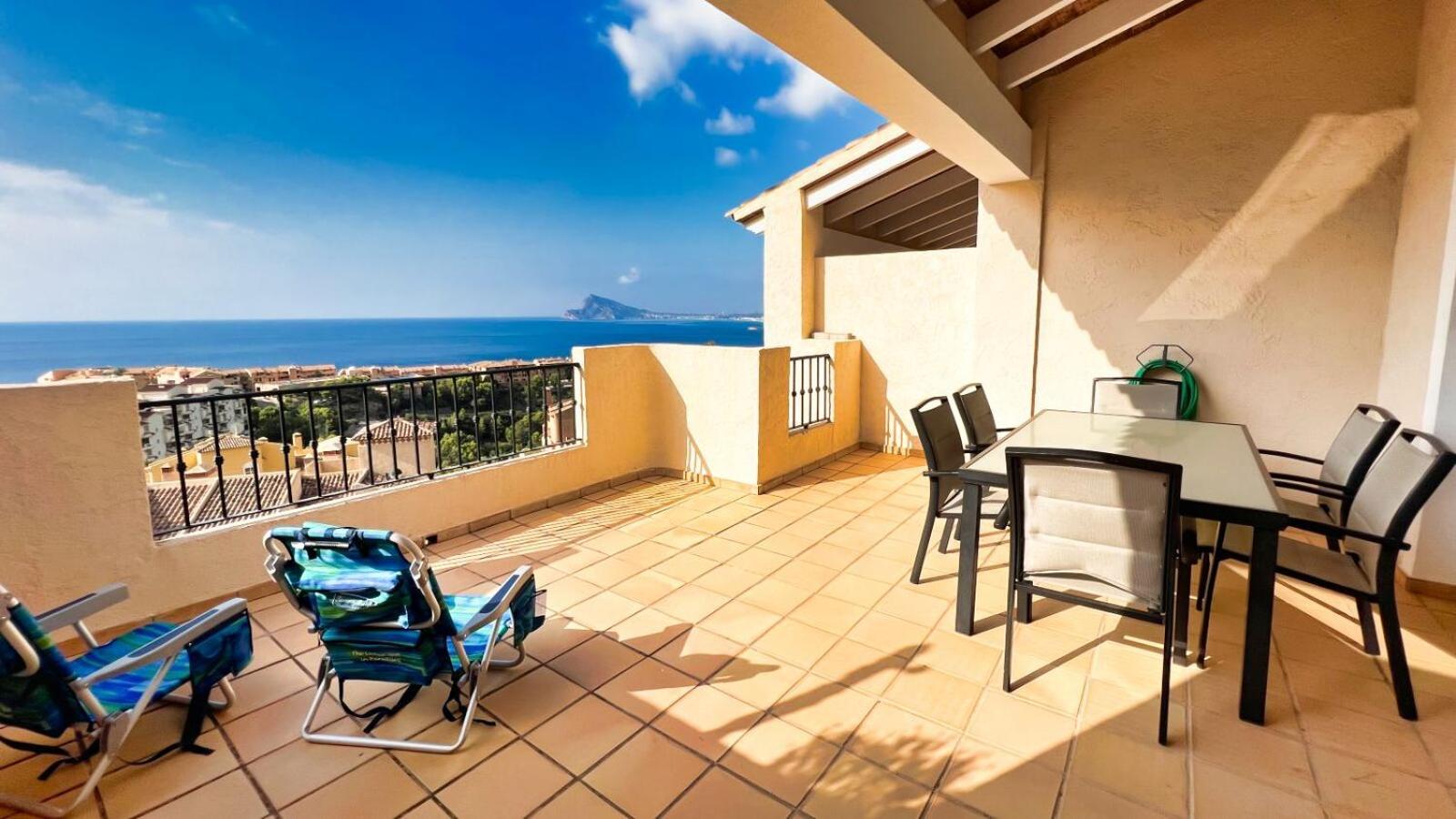 卡尔佩Charming Townhouse With Sea Views & Pool In Altea别墅 外观 照片